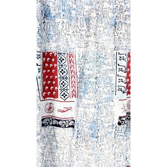 Boho tribal print cotton tie dye pullover shirt - Picture 5 of 6